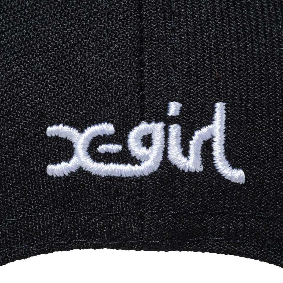 LP 9FIFTY X-girl XG ブラック × スノーホワイト ケリーアンダーバイザー