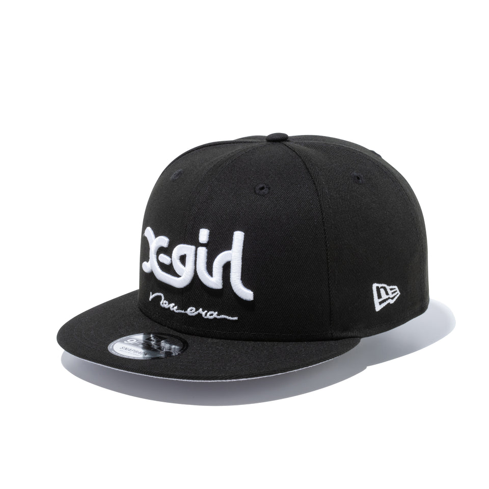 9FIFTY X-girl ミルズロゴ new era ブラック × スノーホワイト グレーアンダーバイザー | NEW ERA ニューエラ公式オンラインストア