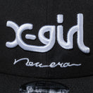 9FIFTY X-girl ミルズロゴ new era ブラック × スノーホワイト グレーアンダーバイザー