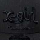 9FIFTY X-girl ミルズロゴ new era ブラック × ブラック