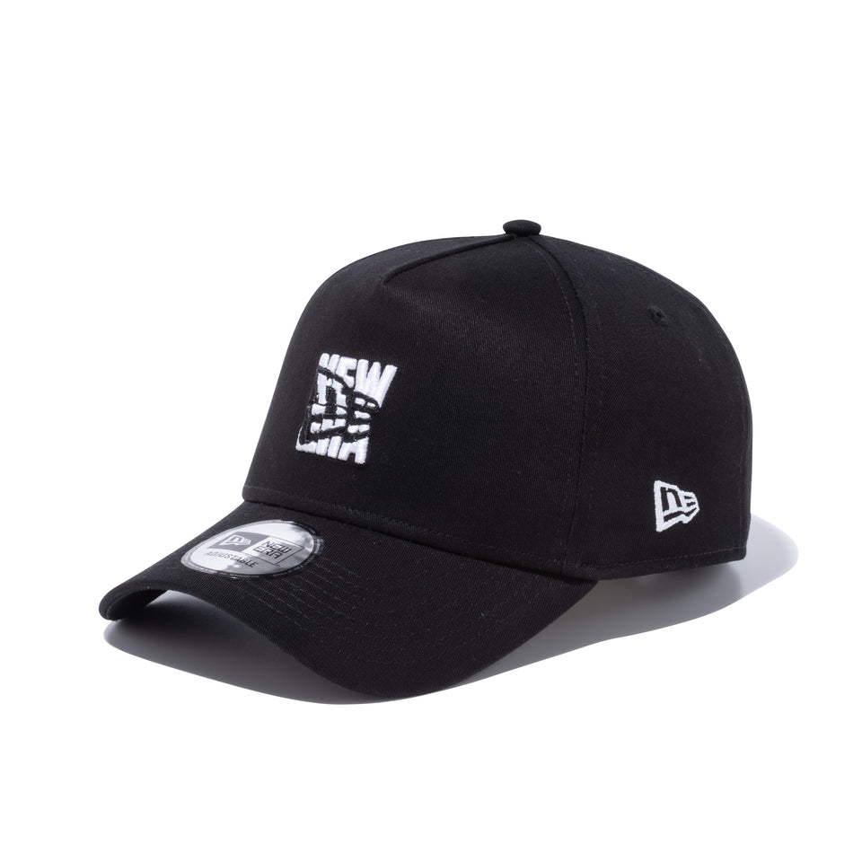 9FORTY A-Frame NEW ERA スクエアロゴ フラッグロゴ ブラック