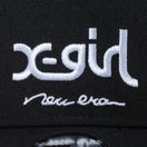 9FORTY A-Frame トラッカー X-girl ミルズロゴ new era ブラック × スノーホワイト