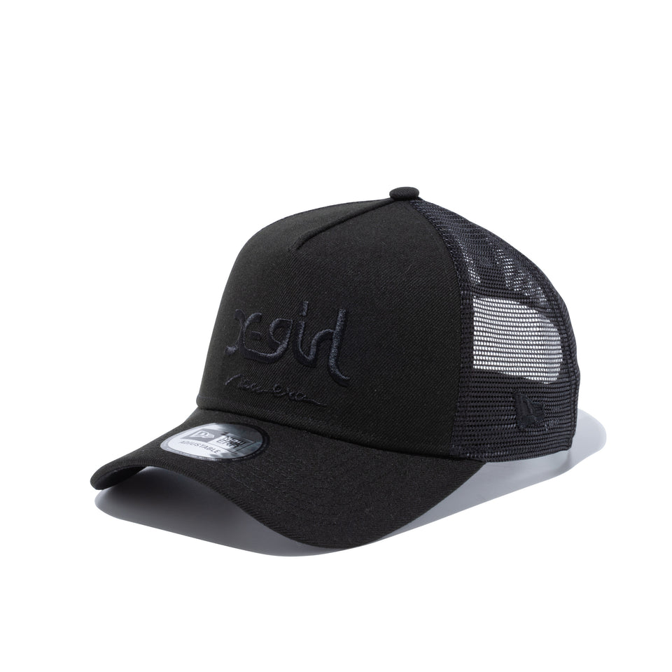 9FORTY A-Frame トラッカー X-girl ミルズロゴ new era ブラック × ブラック | NEW ERA ニューエラ公式オンラインストア
