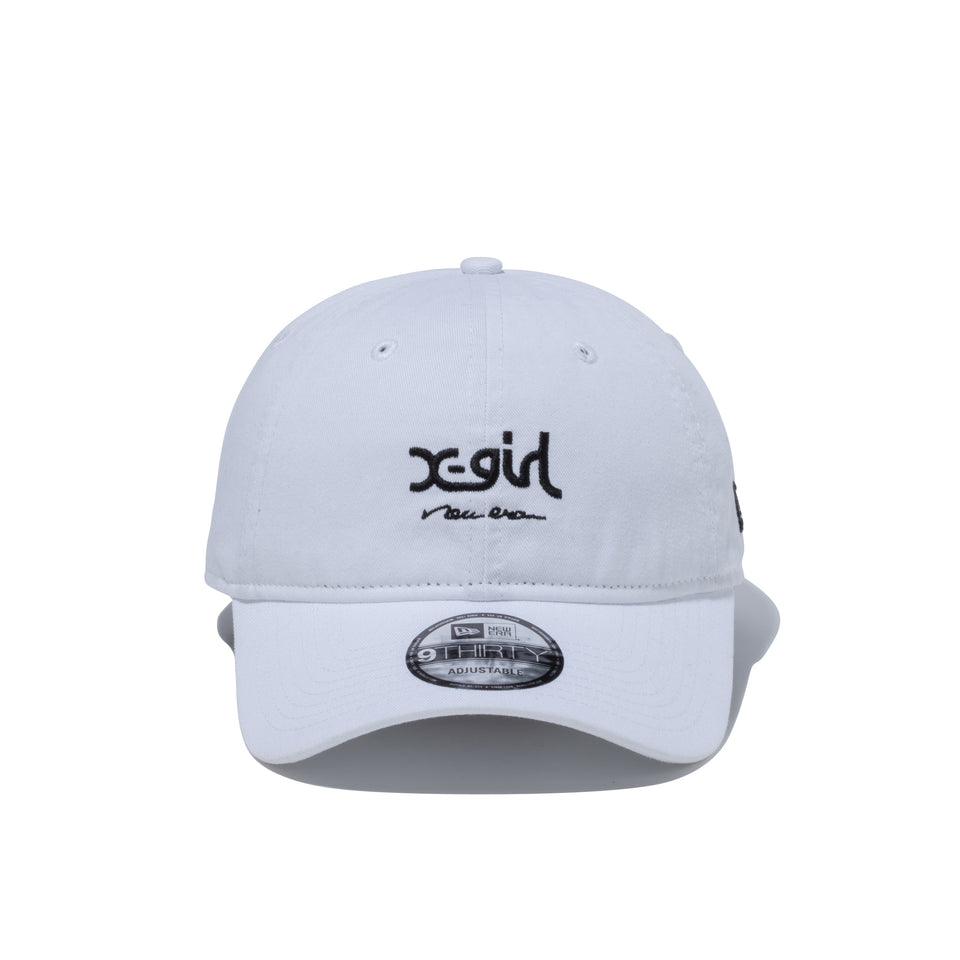 9THIRTY X-girl ミルズロゴ new era ホワイト × ブラック