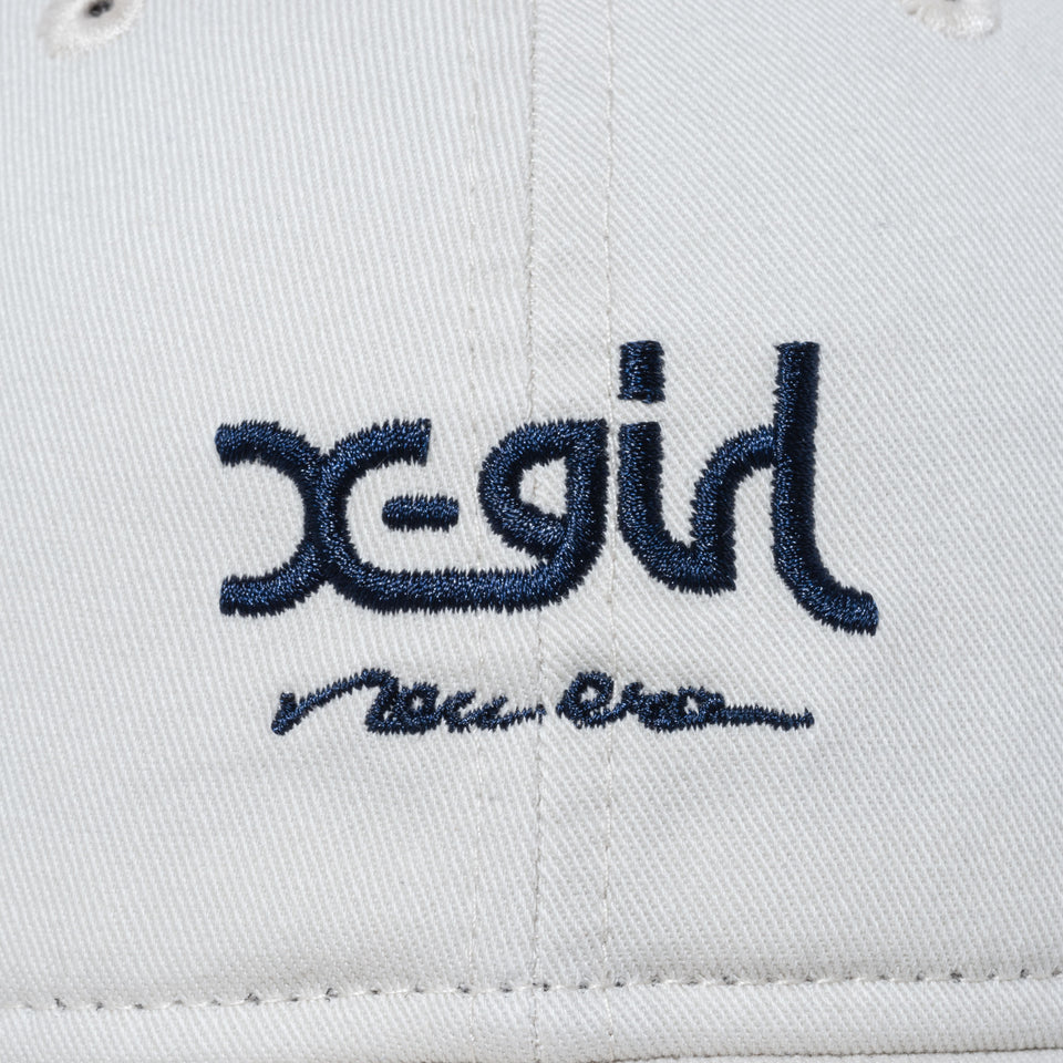 9THIRTY X-girl ミルズロゴ new era ストーン × ネイビー