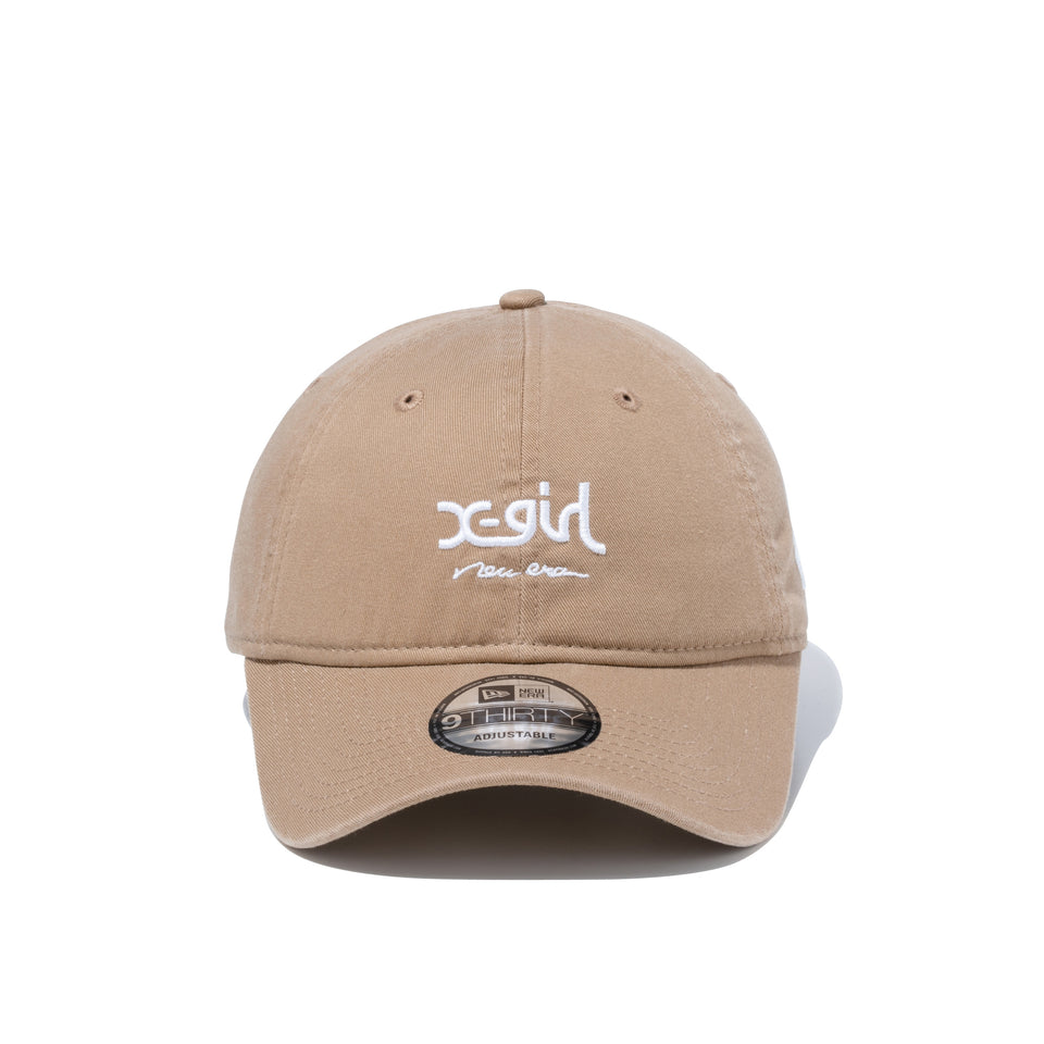 9THIRTY X-girl ミルズロゴ new era カーキ × スノーホワイト