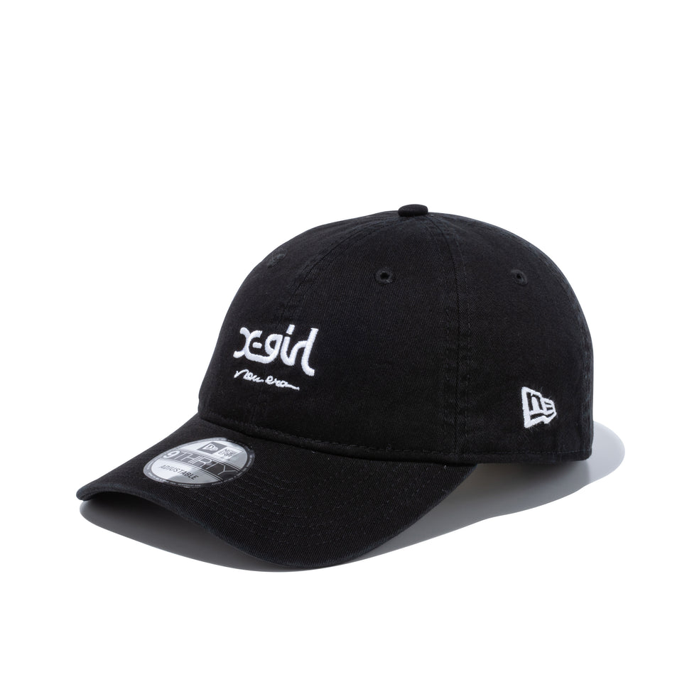 9THIRTY X-girl ミルズロゴ new era ブラック × スノーホワイト