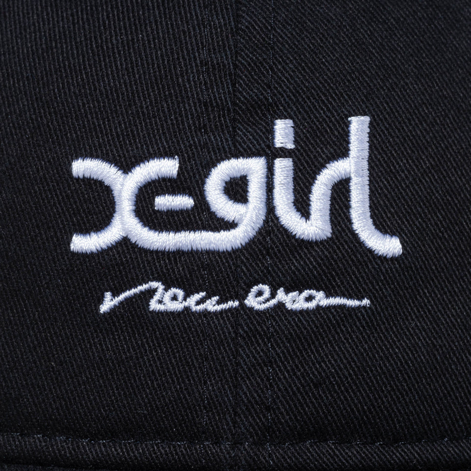 9THIRTY X-girl ミルズロゴ new era ブラック × スノーホワイト