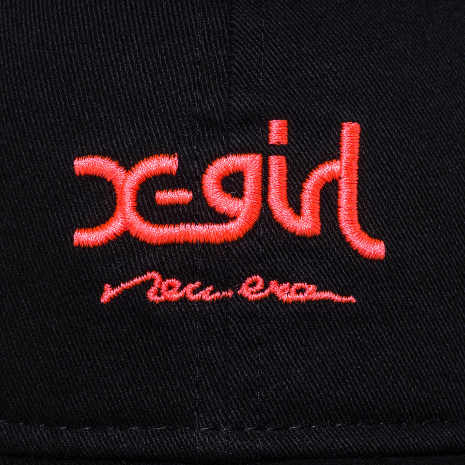 9THIRTY X-girl ミルズロゴ new era ブラック × サンセットオレンジ