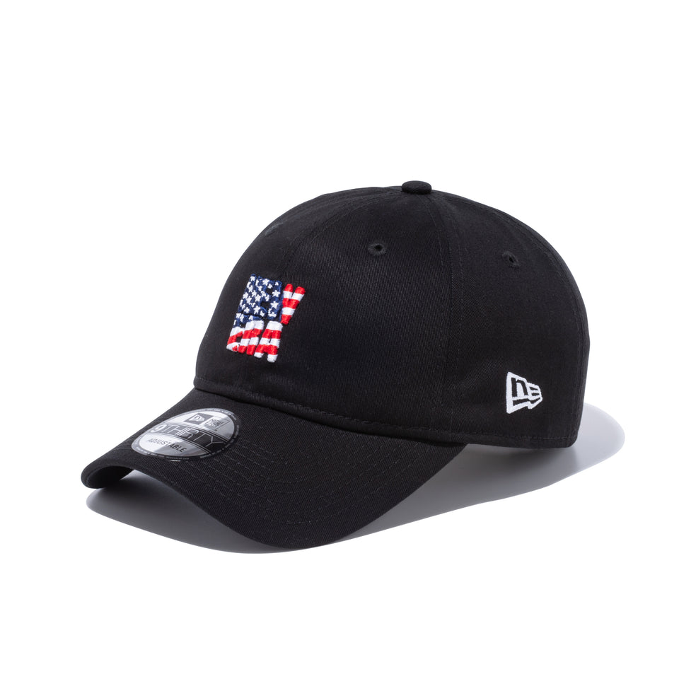 9THIRTY NEW ERA スクエアロゴ USフラッグ ブラック