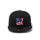 59FIFTY NEW ERA スクエアロゴ USフラッグ ブラック