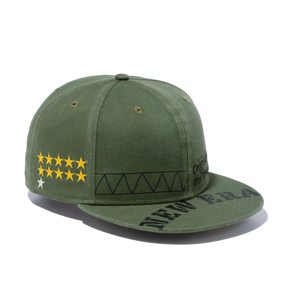 59FIFTY Military ミリタリー エンブロイダリー プリント ニューオリーブ