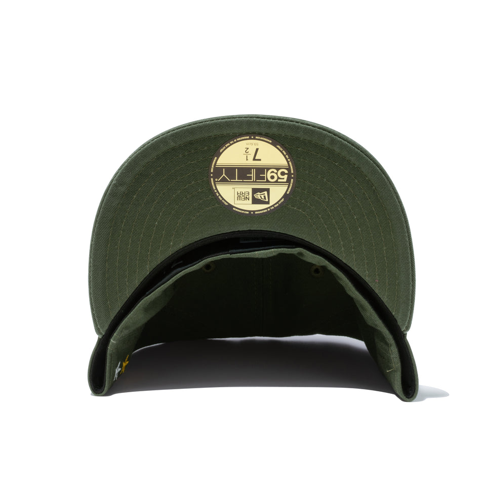 59FIFTY Military ミリタリー エンブロイダリー プリント ニューオリーブ