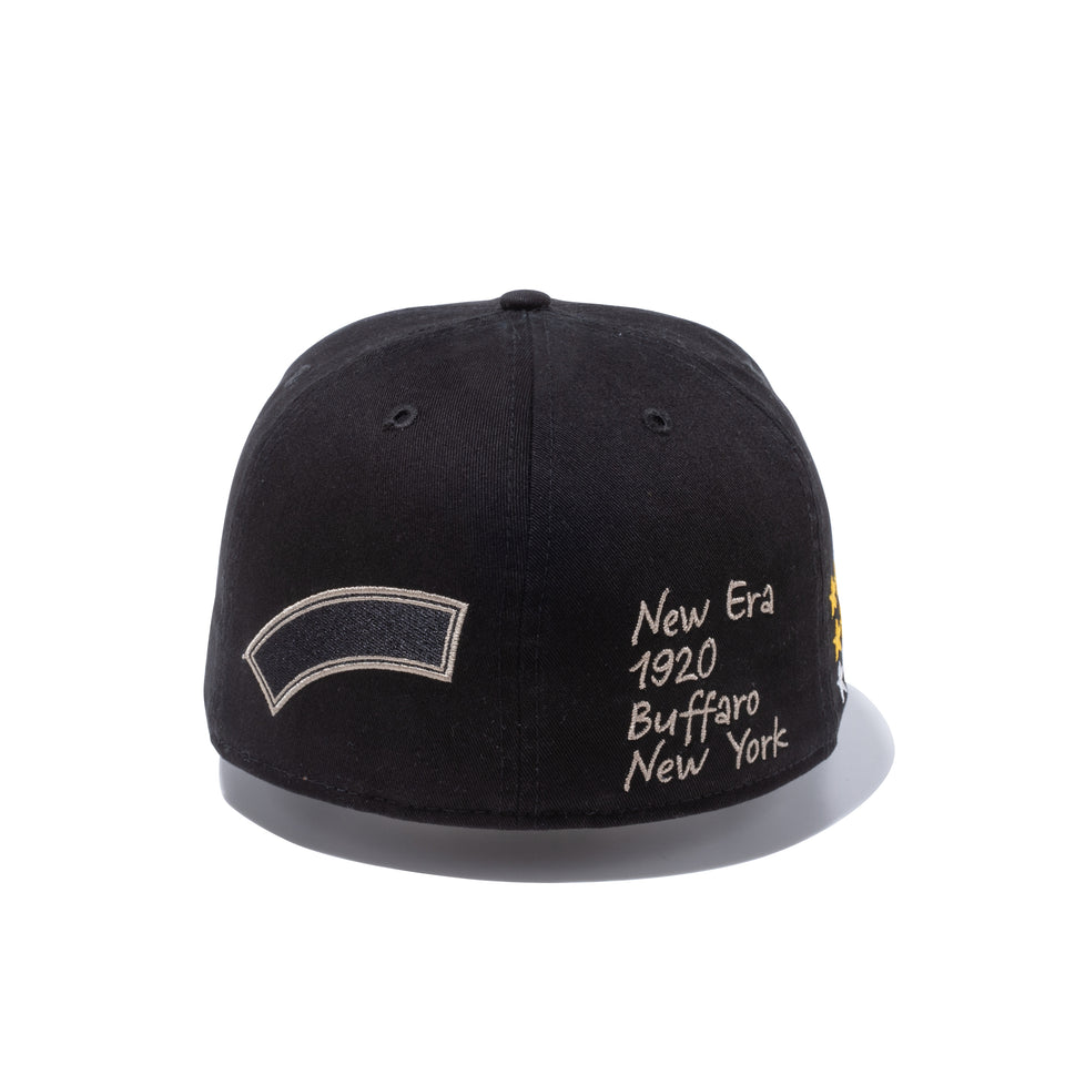 59FIFTY Military ミリタリー エンブロイダリー プリント ブラック
