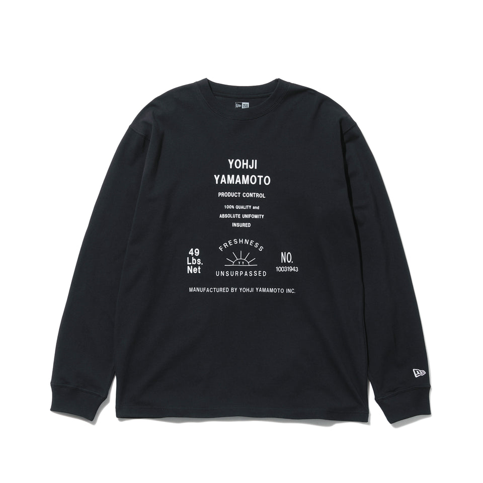 長袖 コットン Tシャツ Yohji Yamamoto FW21 1993 アートワーク ブラック レギュラーフィット