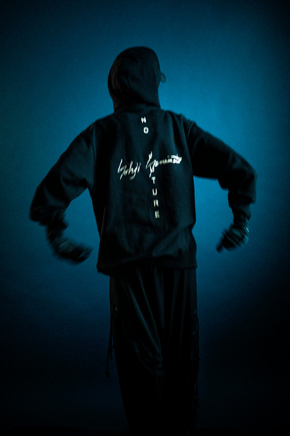 裏毛 プルオーバーフーディー Yohji Yamamoto FW21 NO FUTURE ブラック