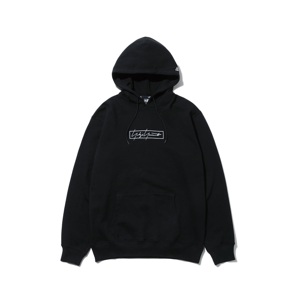 裏毛 プルオーバーフーディー Yohji Yamamoto FW21 ボックスロゴ ブラック
