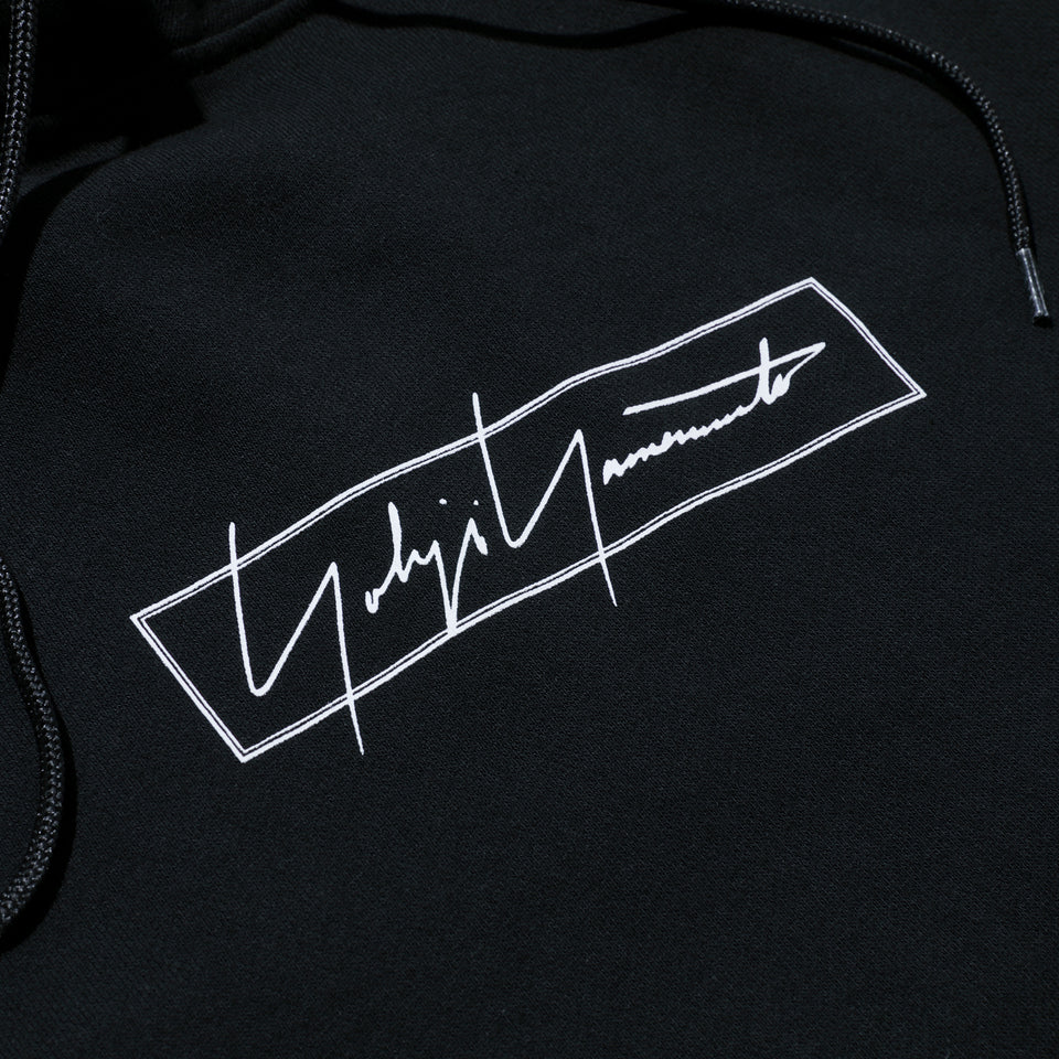 裏毛 プルオーバーフーディー Yohji Yamamoto FW21 ボックスロゴ ブラック