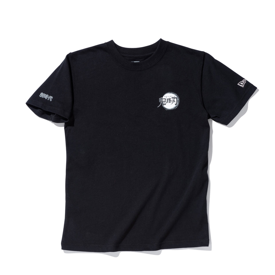 Youth 半袖 コットン Tシャツ 鬼滅の刃 タイトルロゴ ブラック