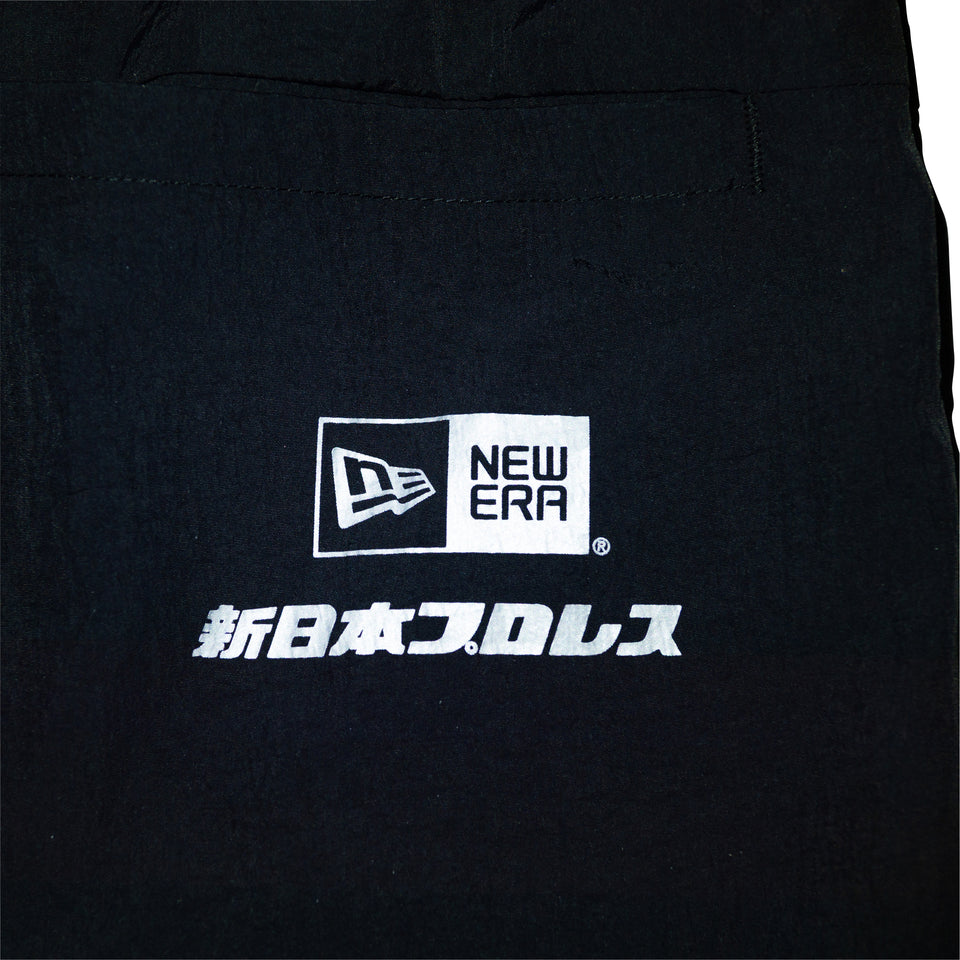 トラックパンツ 新日本プロレス ロゴ ブラック リフレクタープリント