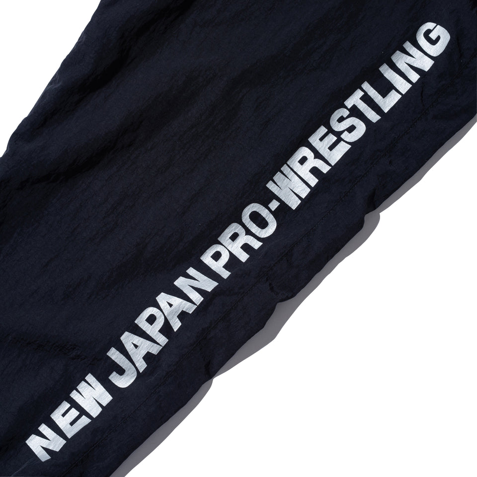 トラックパンツ 新日本プロレス ロゴ ブラック リフレクタープリント