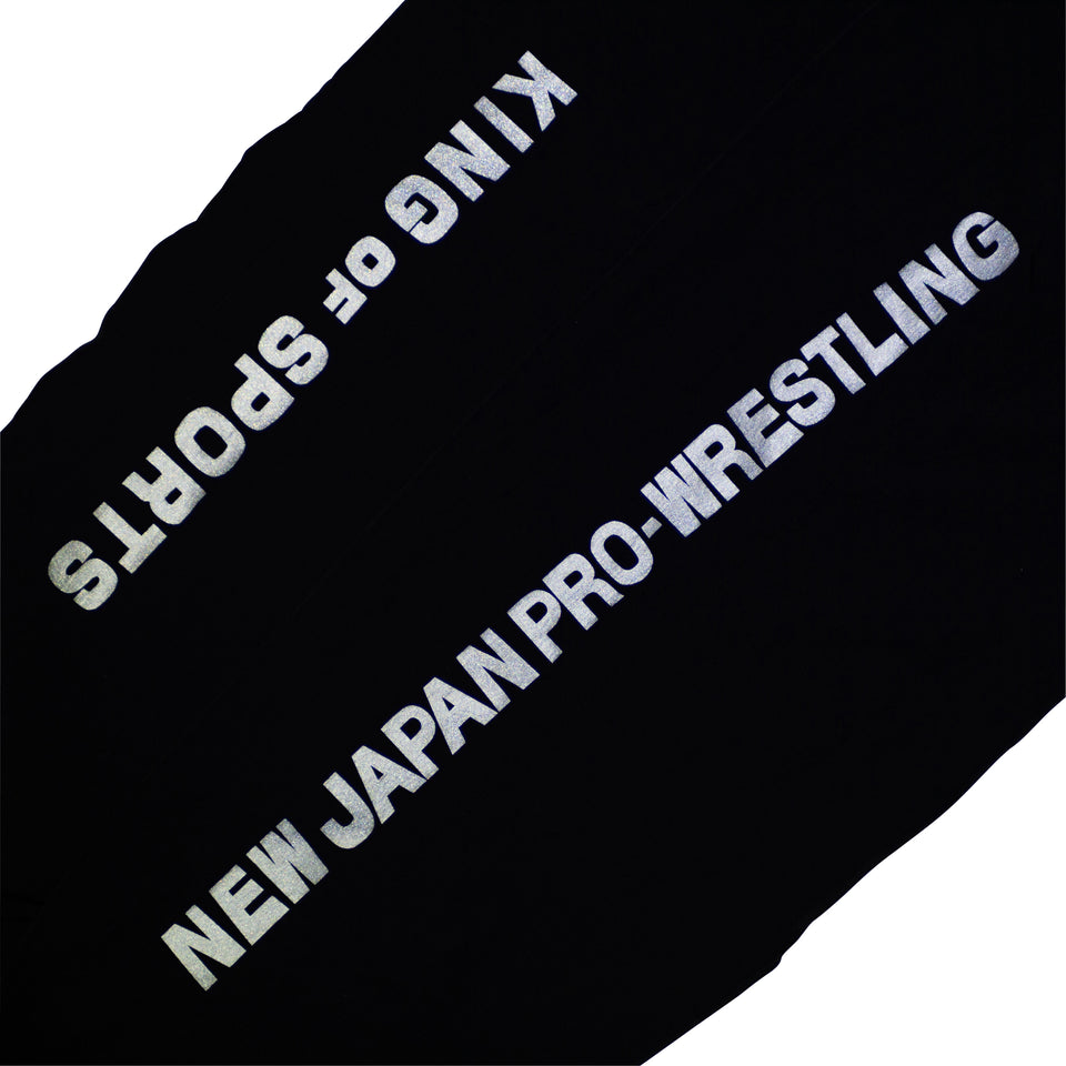 トラックパンツ 新日本プロレス ロゴ ブラック リフレクタープリント