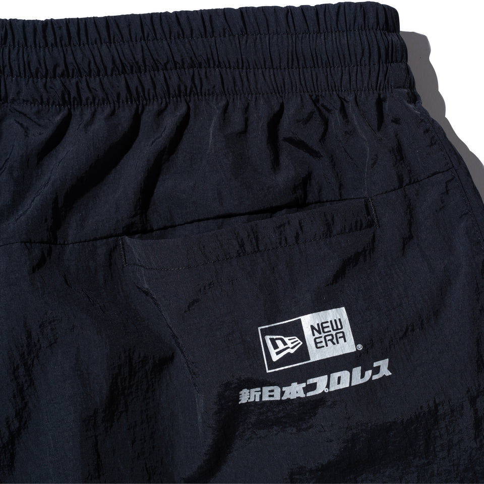 トラックパンツ 新日本プロレス ロゴ ブラック リフレクタープリント