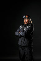 トラックジャケット 新日本プロレス ライオンマーク フラッグロゴ ブラック リフレクタープリント