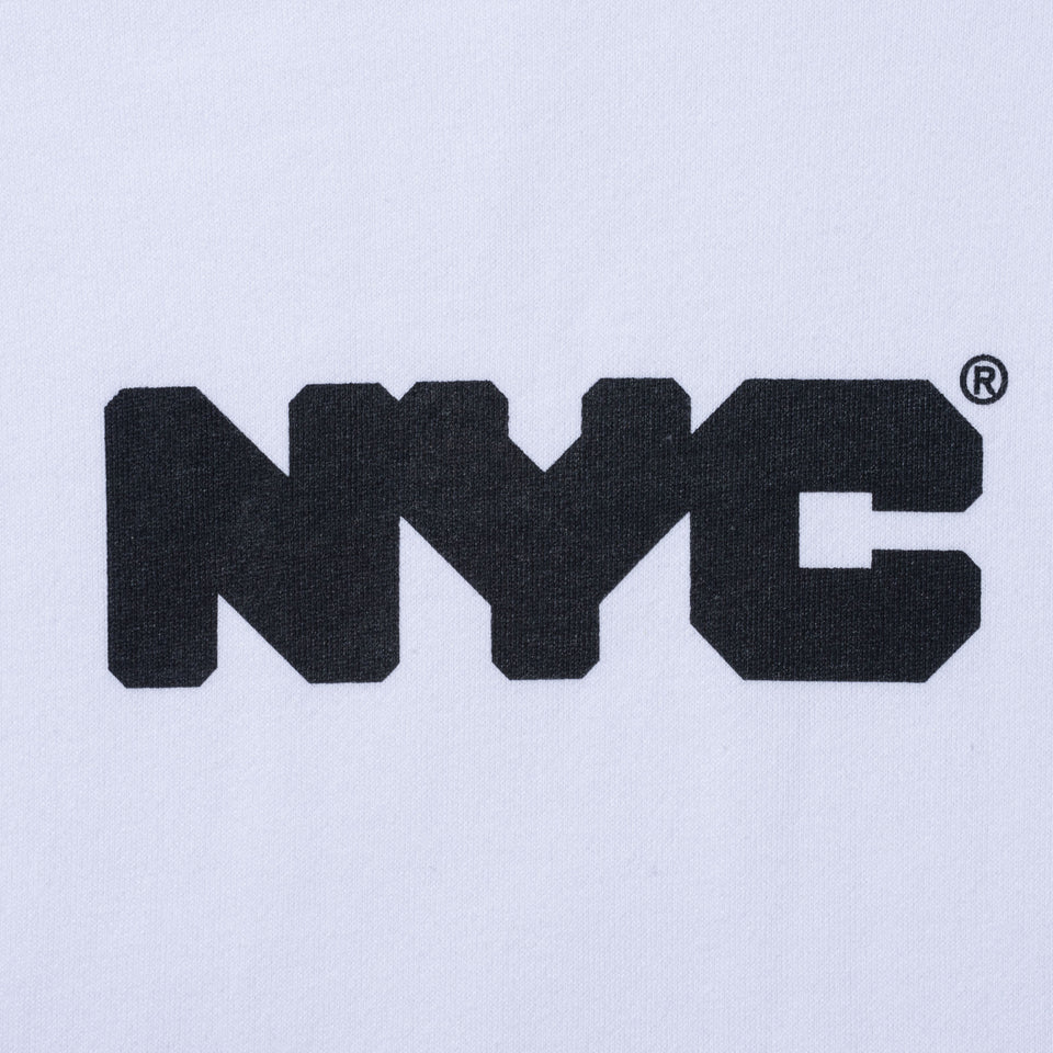裏毛 スウェット プルオーバー フーディー NYC チャンキーロゴ ホワイト
