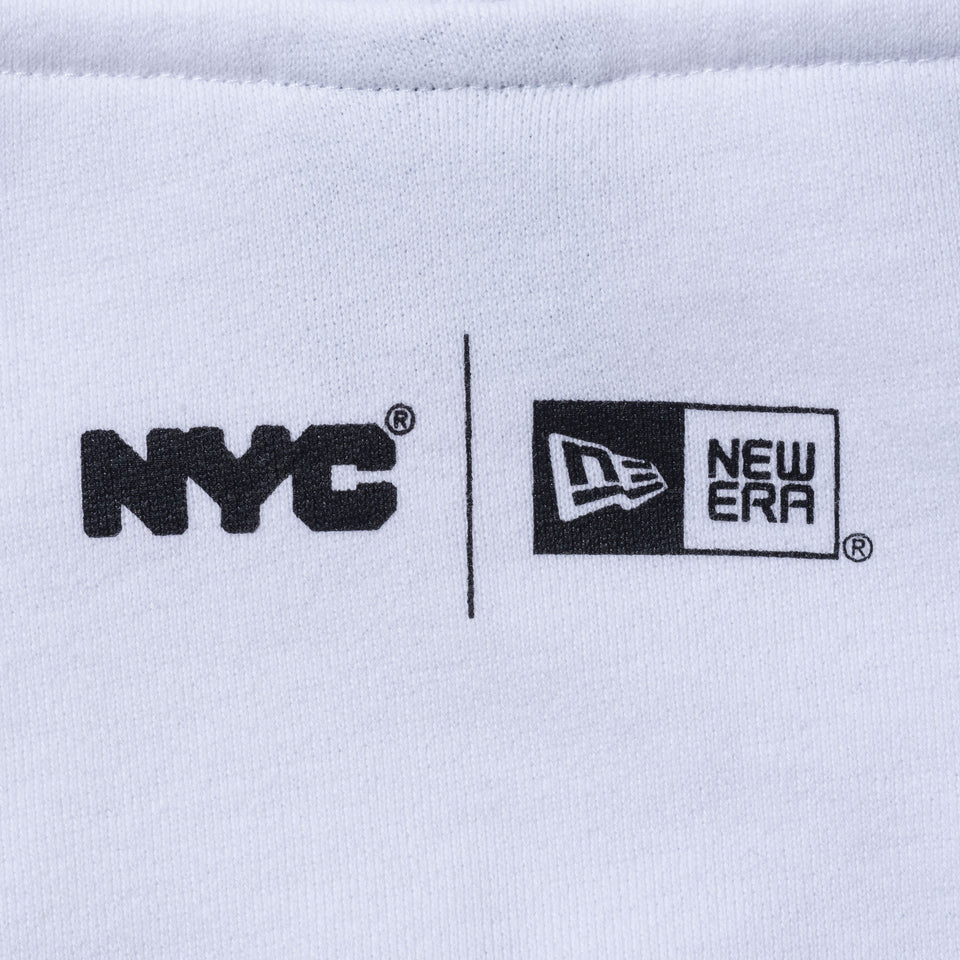 裏毛 スウェット プルオーバー フーディー NYC チャンキーロゴ ホワイト