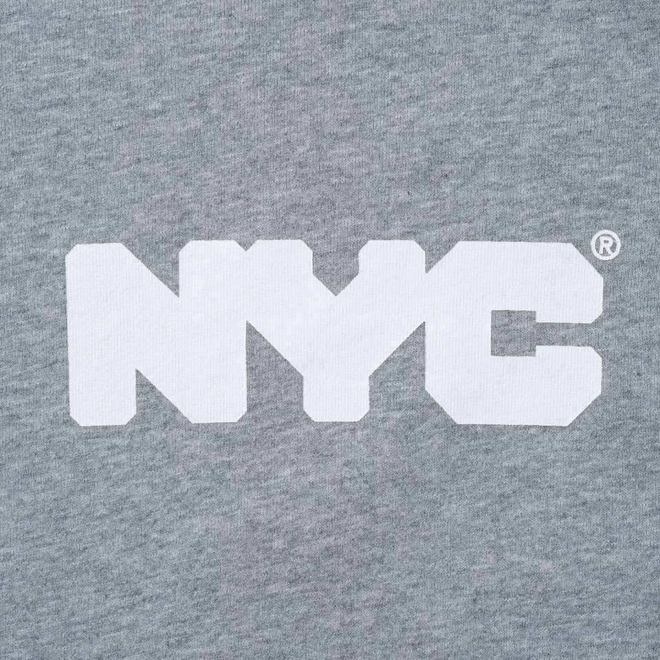 裏毛 スウェット プルオーバー フーディー NYC チャンキーロゴ グレー