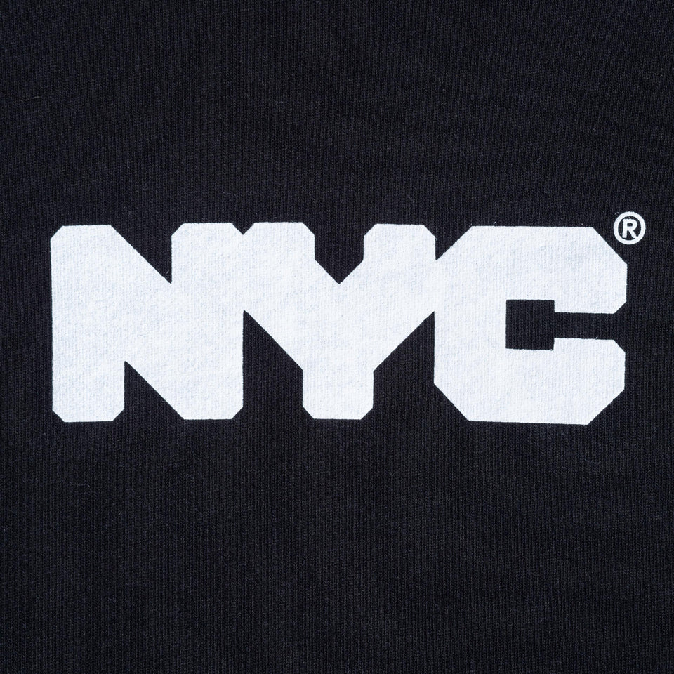 裏毛 スウェット プルオーバー フーディー NYC チャンキーロゴ ブラック