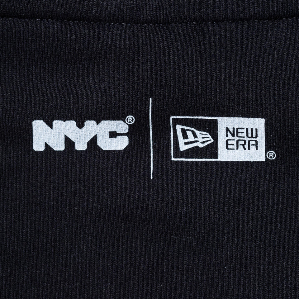 裏毛 スウェット プルオーバー フーディー NYC チャンキーロゴ ブラック