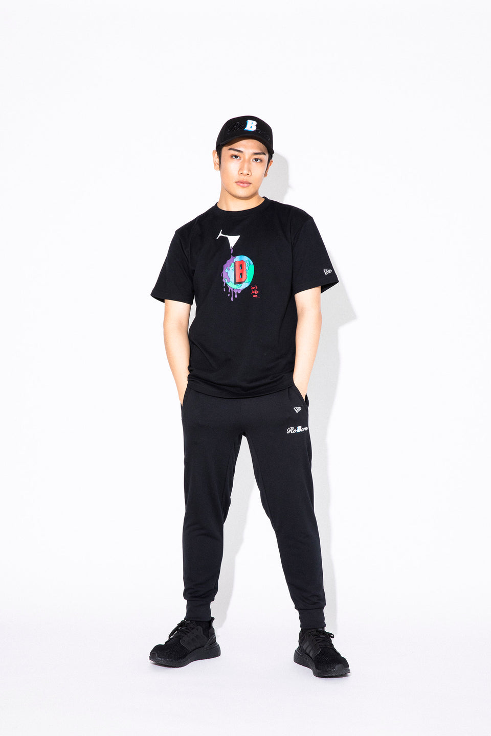 半袖 パフォーマンス Tシャツ BALLISTIK BOYZ from EXILE TRIBE Bロゴ ブラック レギュラーフィット