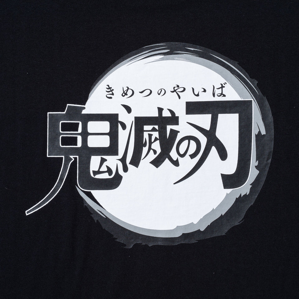 半袖 コットン Tシャツ 鬼滅の刃 タイトルロゴ ブラック リラックスフィット