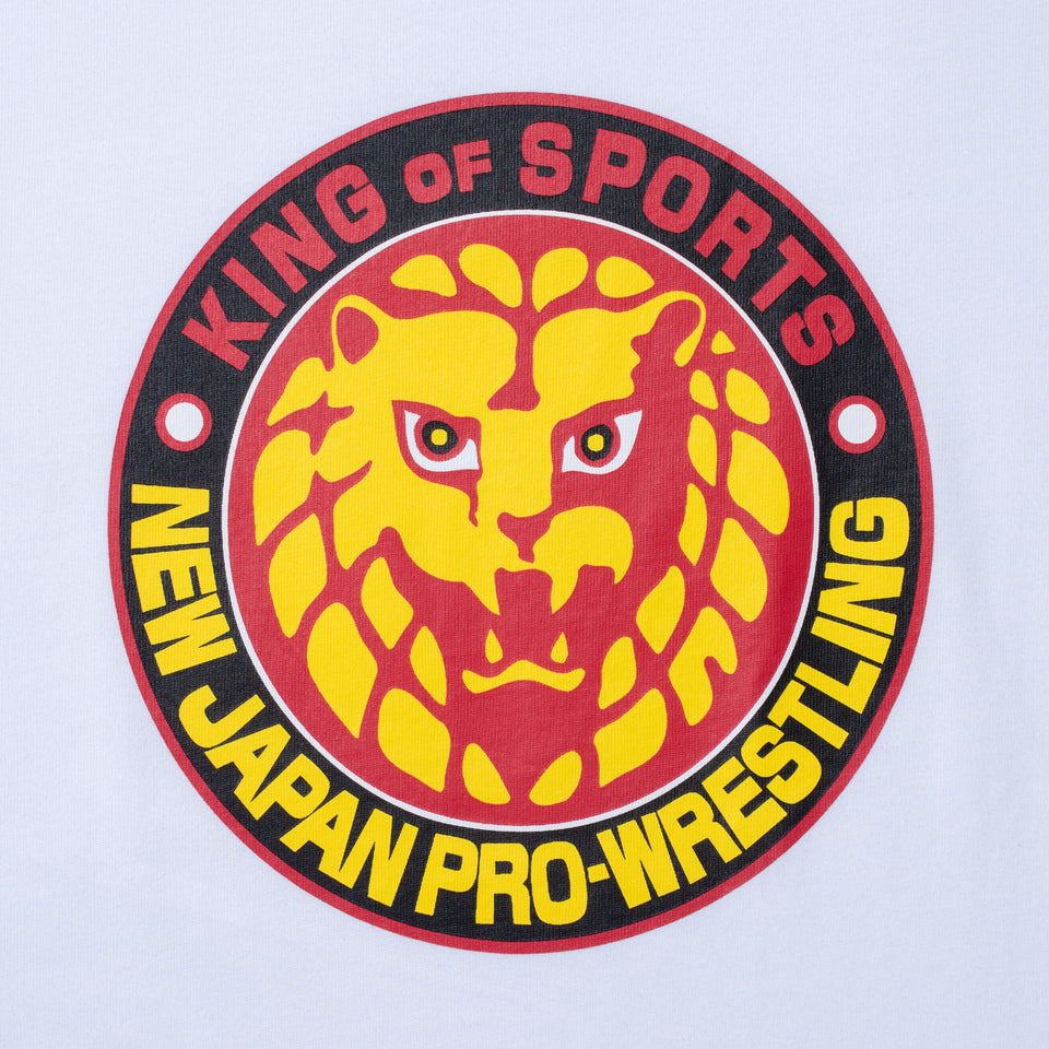 半袖 コットン Tシャツ 新日本プロレス ライオンマーク ホワイト レギュラーフィット