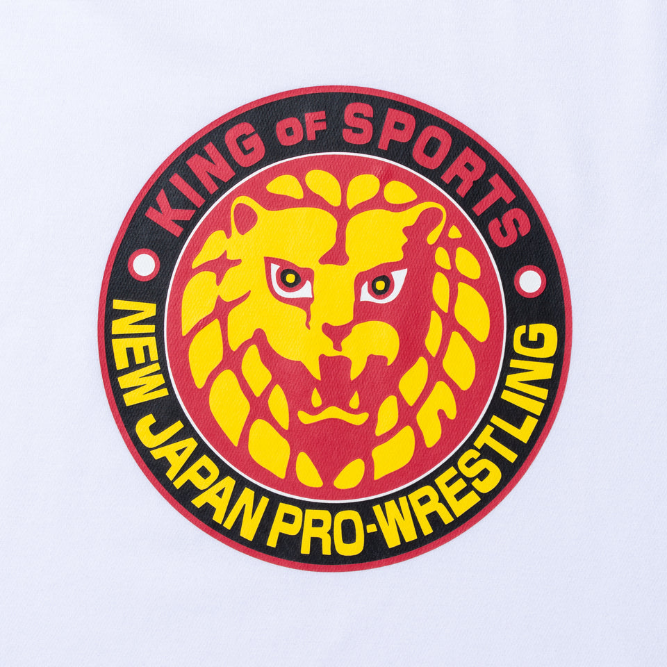 長袖 パフォーマンス Tシャツ 新日本プロレス ライオンマーク ホワイト レギュラーフィット
