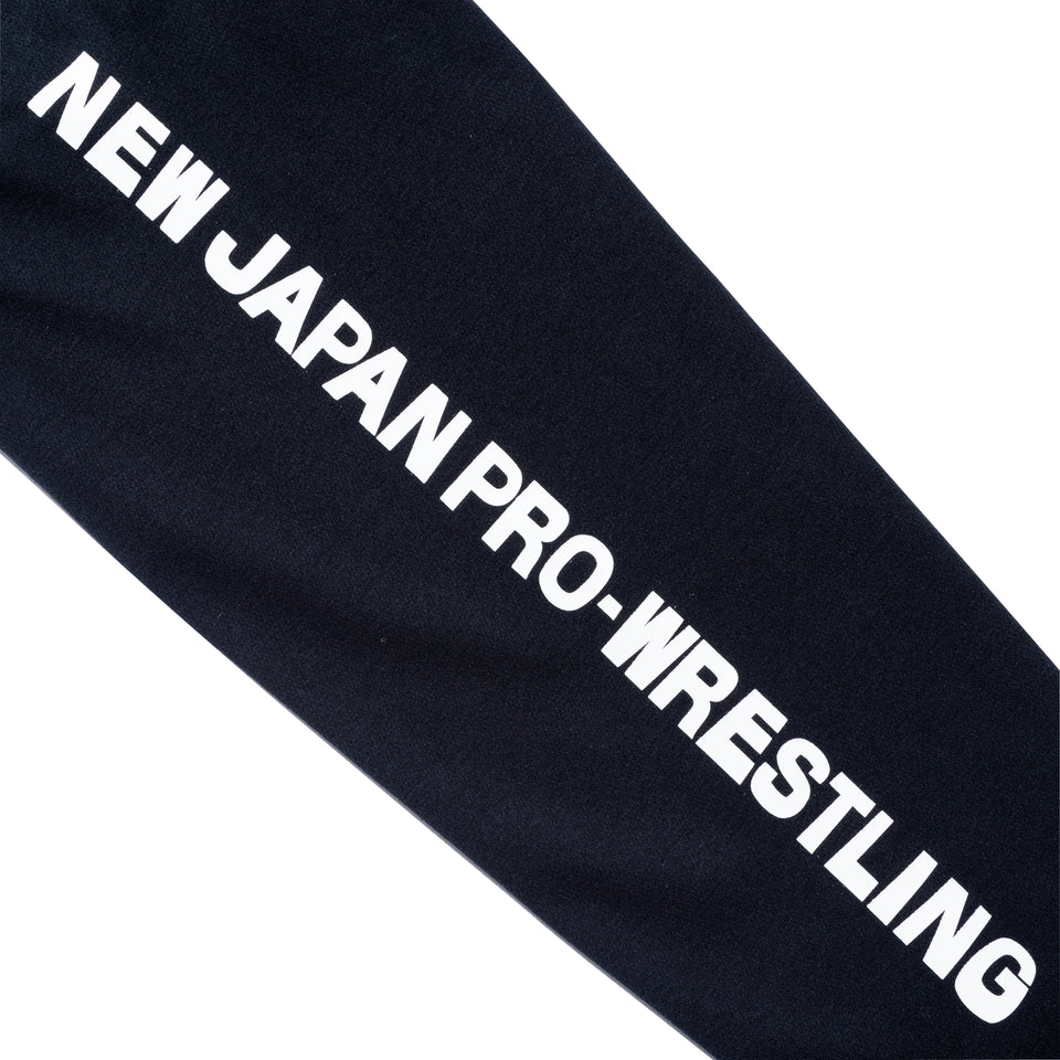 長袖 パフォーマンス Tシャツ 新日本プロレス ライオンマーク NEW ERA ロゴ ブラック レギュラーフィット