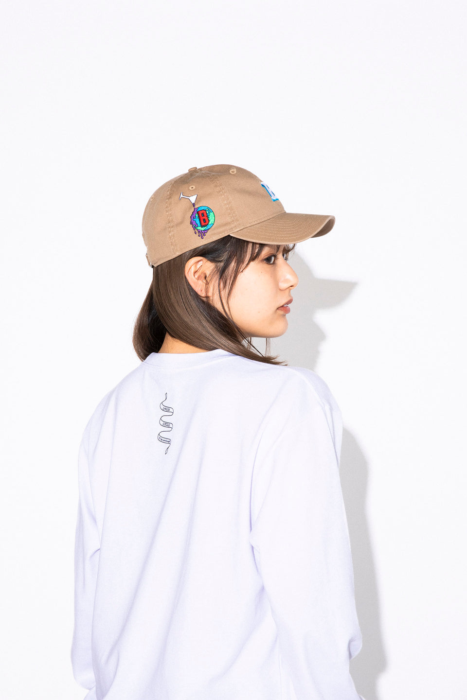 長袖 パフォーマンス Tシャツ BALLISTIK BOYZ from EXILE TRIBE Bロゴ ホワイト レギュラーフィット