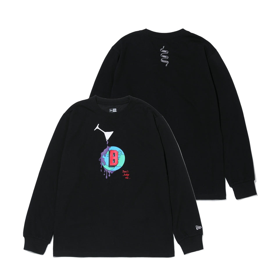 長袖 パフォーマンス Tシャツ BALLISTIK BOYZ from EXILE TRIBE Bロゴ ブラック レギュラーフィット