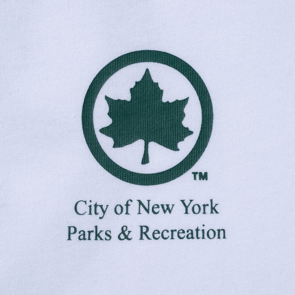 長袖 コットン Tシャツ NYC パークロゴ ホワイト レギュラーフィット