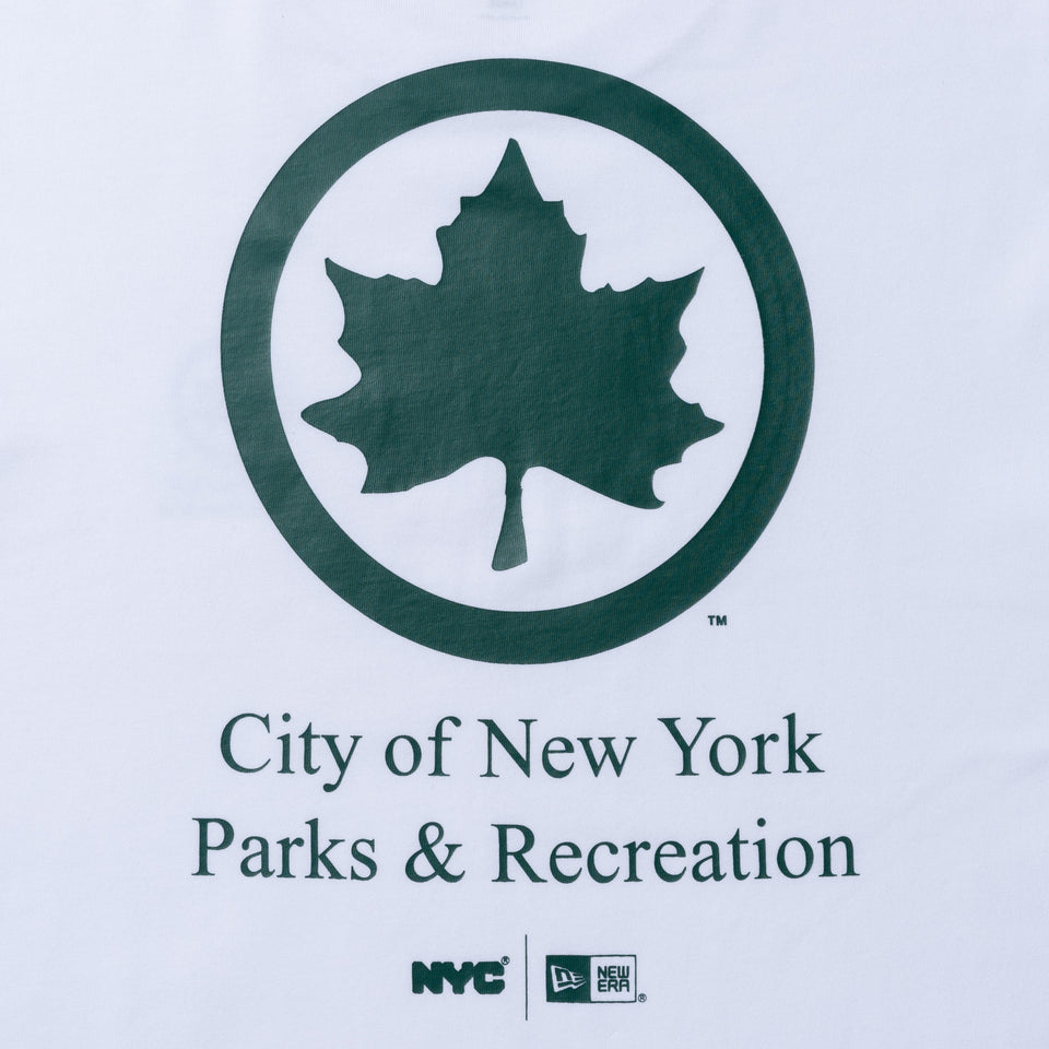 長袖 コットン Tシャツ NYC パークロゴ ホワイト レギュラーフィット