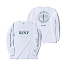 長袖 コットン Tシャツ NYC DSNY ホワイト レギュラーフィット
