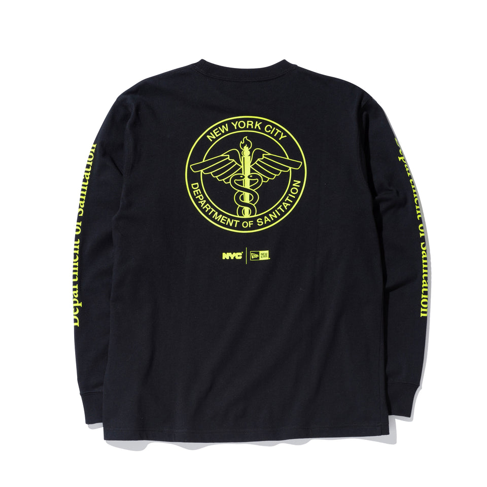 長袖 コットン Tシャツ NYC DSNY ブラック レギュラーフィット