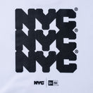 長袖 コットン Tシャツ NYC チャンキーロゴ ホワイト レギュラーフィット