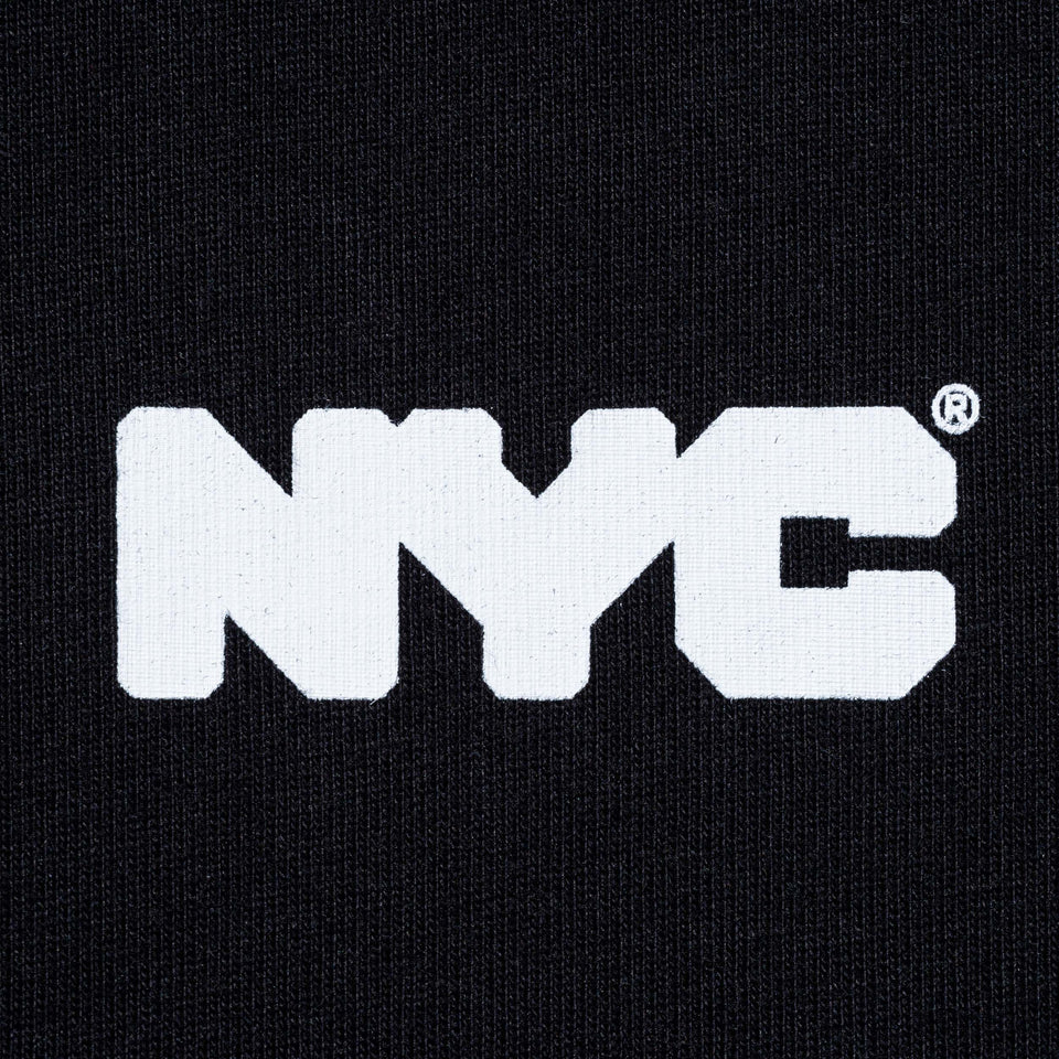 長袖 コットン Tシャツ NYC チャンキーロゴ ブラック レギュラーフィット