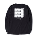 長袖 コットン Tシャツ NYC チャンキーロゴ ブラック レギュラーフィット