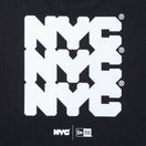 長袖 コットン Tシャツ NYC チャンキーロゴ ブラック レギュラーフィット