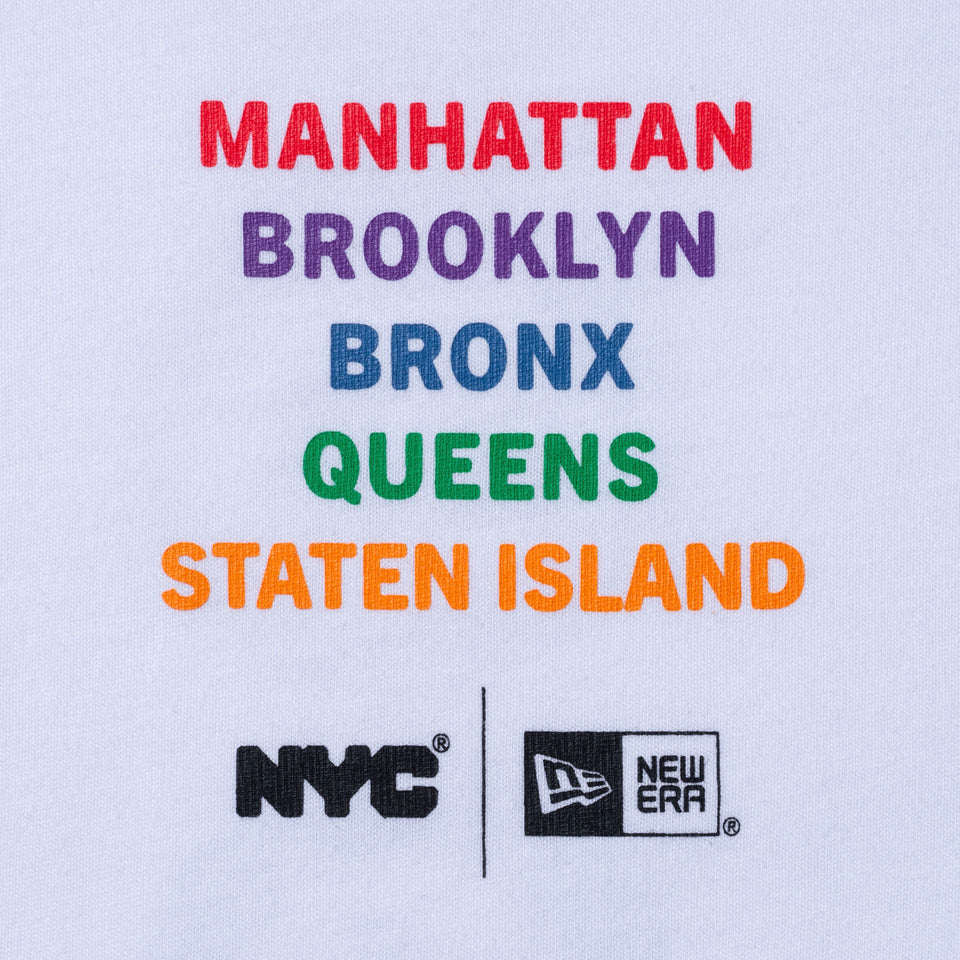 長袖 コットン Tシャツ NYC 5ボロー ホワイト レギュラーフィット