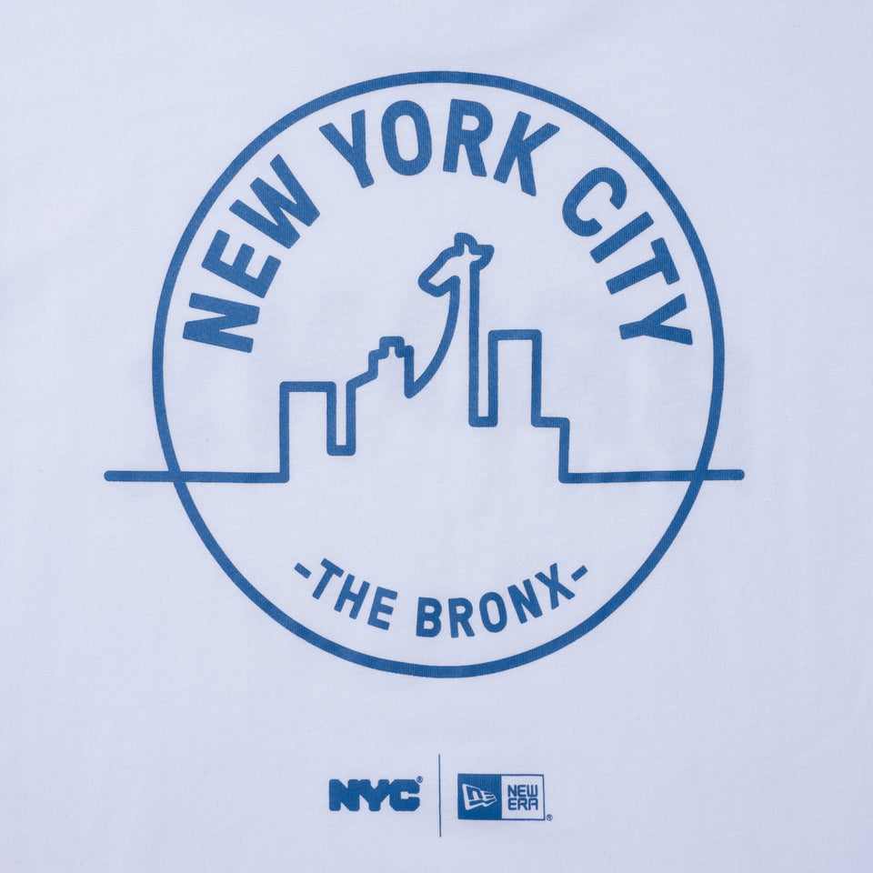 長袖 コットン Tシャツ NYC 5ボロー BRONX ホワイト レギュラーフィット